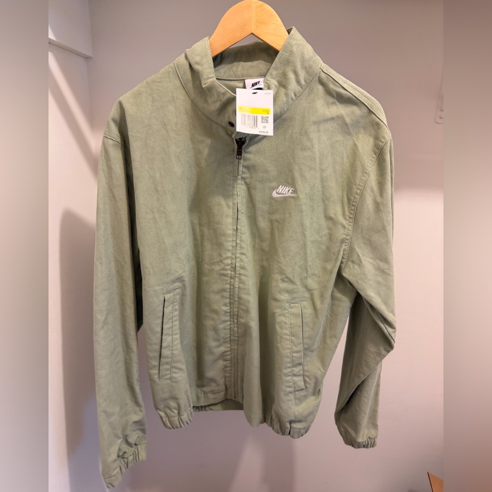 Nike Harrington Zip Jacket Jade Green Corduroy Jacket Size Small